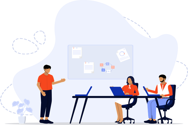 Modern workspace illustration